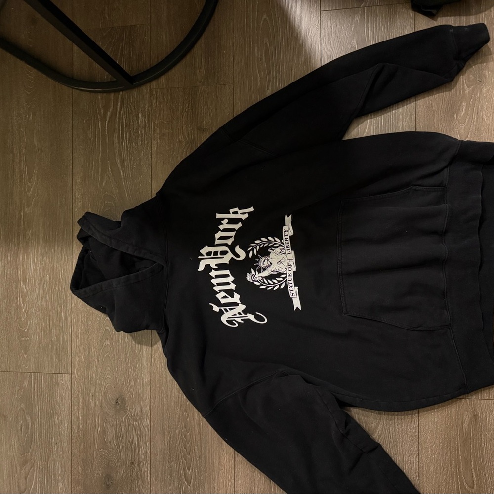Brandy Melville Black Hoodie with Graphic Print